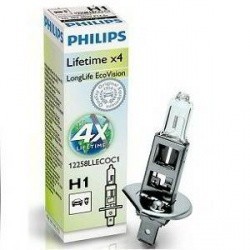 PHILIPS лампочка H1 (55) P14.5s LONG LIFE ECO VISION 12V 1/10 NEW